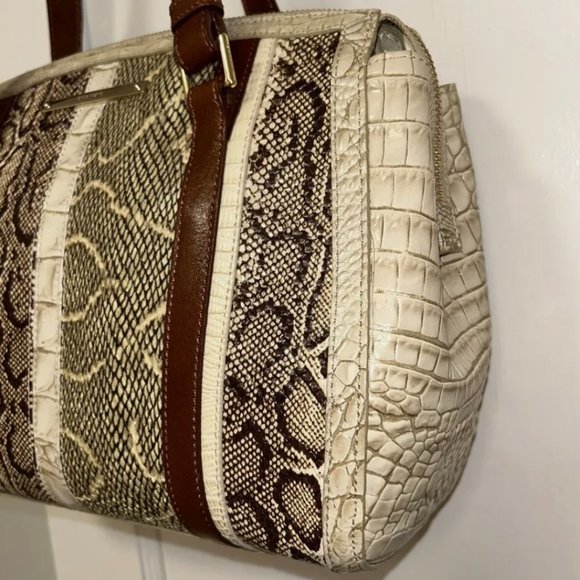 Brahmin Small Alice, Limestone Oleta Leather shoulder bag - Picture 10 of 12